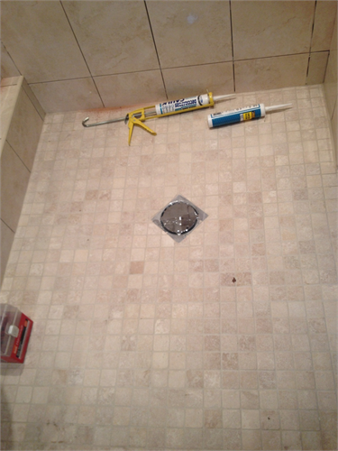 Tiled wet room