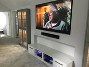 75” 4k UHD custom wall mounted tv