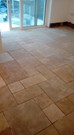 Natural stone floor tiling