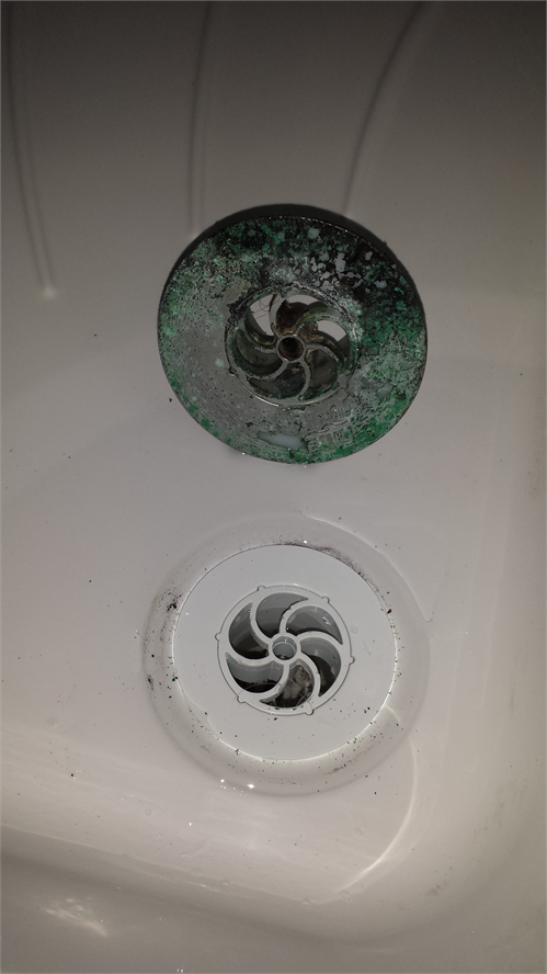 Renewing a waste outlet.