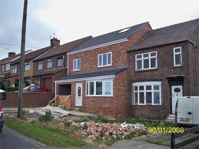 The front view nearly completed