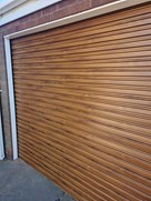 Irish oak plastisol roller door