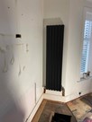 Vertical radiator installed