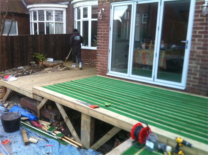 Grass decking boards 13 mm