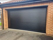 Black insulated electric premium door