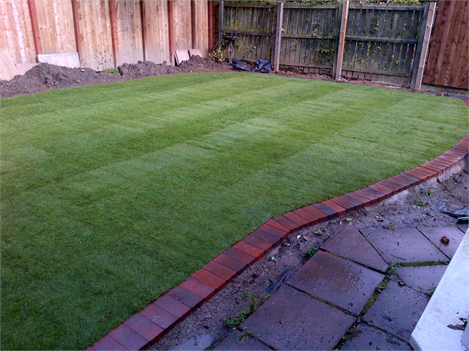 turfing rear garden