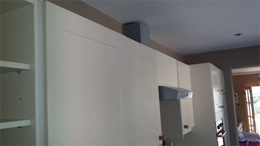 Installing Cornice to Kitchen Wall Units