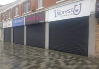Black security shutters