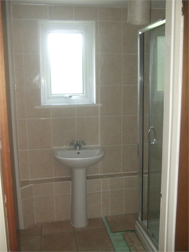 Bath conversion to shower enclosure